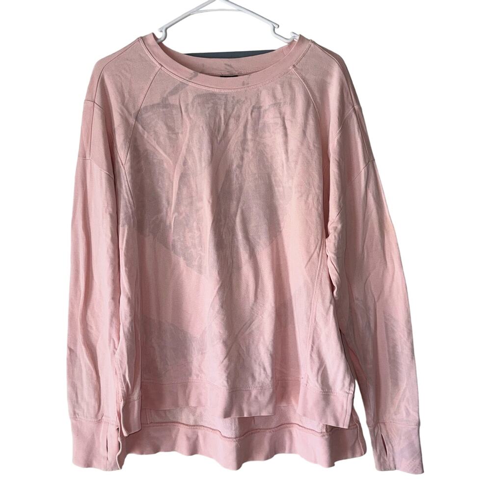 Sweaty Betty After Class Split Line Sweatshirt Pink/Grey Tie Dye‎ Sz Large